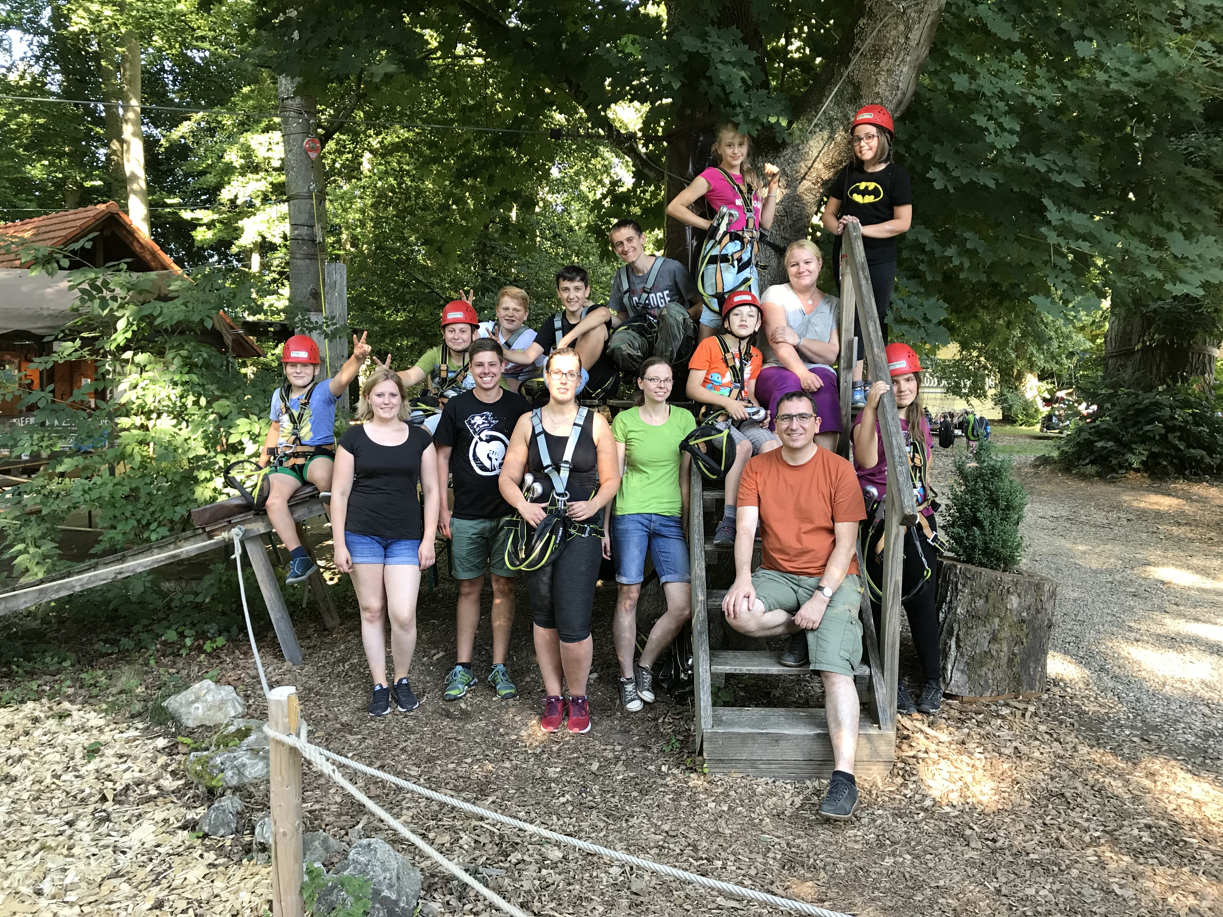 Ausflug der Schützenjugend 2018 in den Kletterpark in Scherneck